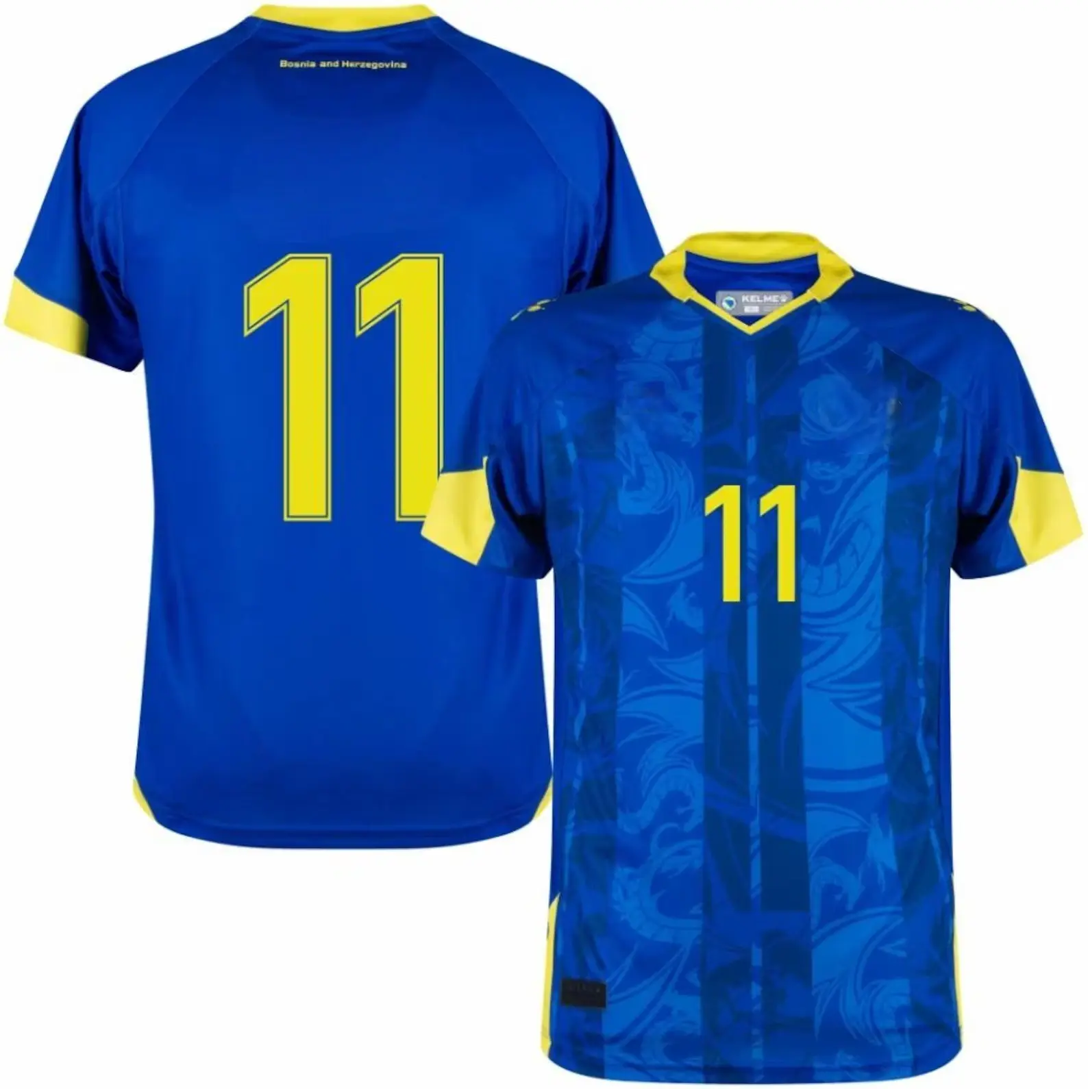 Bosnia and Herzegovina Home Soccer Jersey – D#11 Football Shirt 2026, Fan Edition Lightweight Sports Jersey, Athletic Match Day Apparel