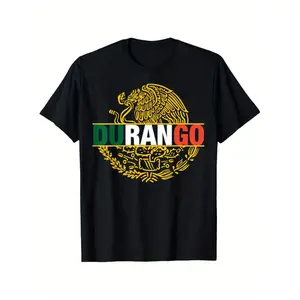 Durango Mexico TShirt for Adults Unisex Short Sleeve Casual CottonBlend Vacation Camping and Modern Style Black Small to XXXL
