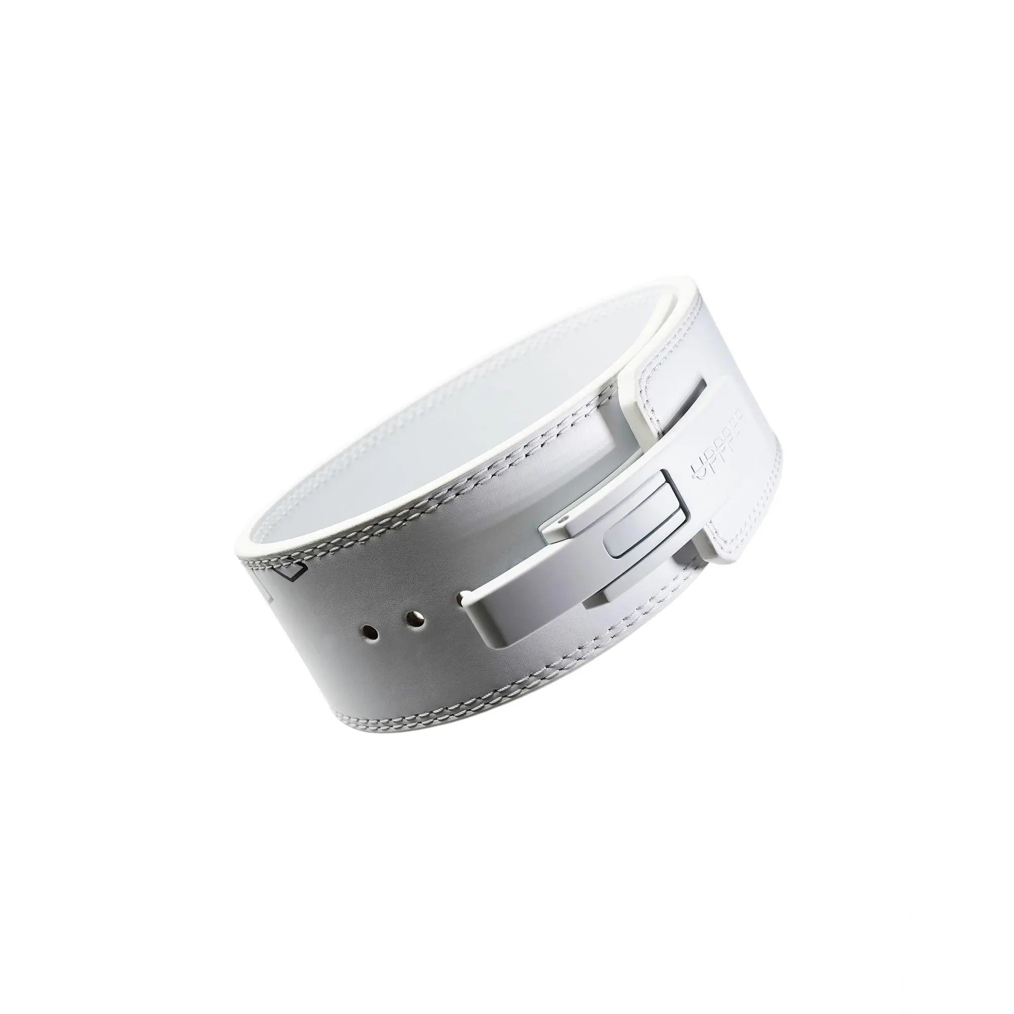 UPPPER Lever Belt White - 10mm, Quick-Release Lever, for Powerlifting & Deadlifts