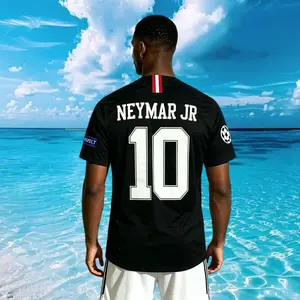 18-19 Away Black No. 10 Neymar Short Sleeve Breathable Football Jersey