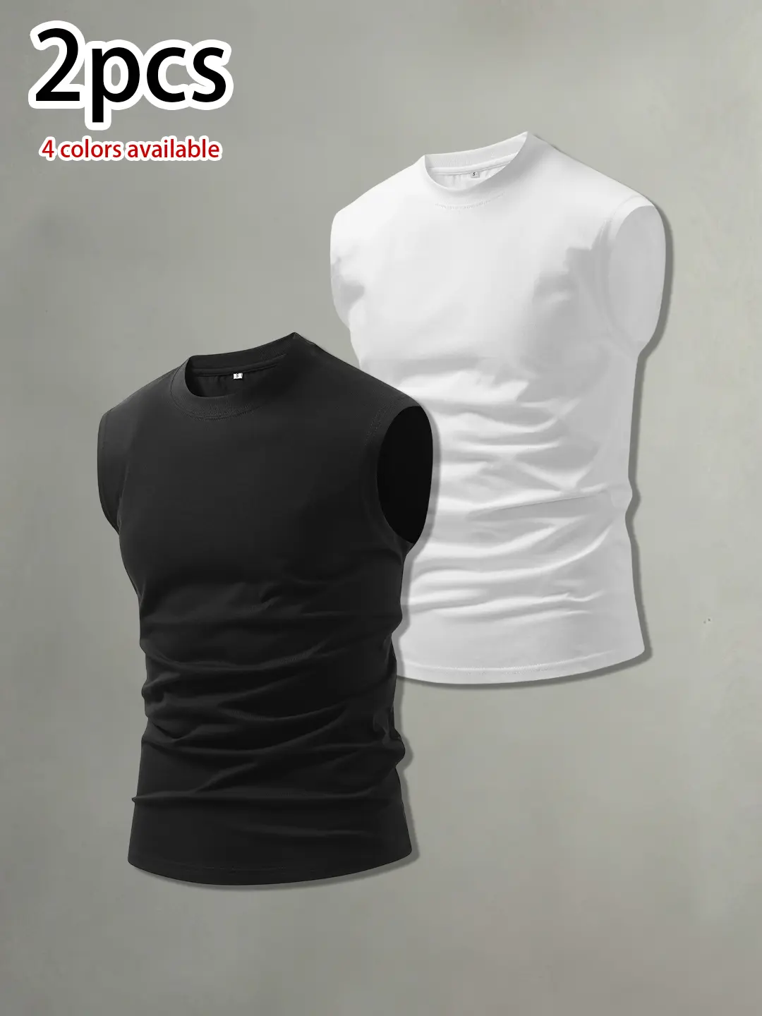 Pack of 3, pack of 2, pack of 1.Men’s summer casual cotton tank top, loose fit, comfortable, minimalist basic design, skin-friendly and breathable; street-style trend for everyday casual wear and fitness activities.