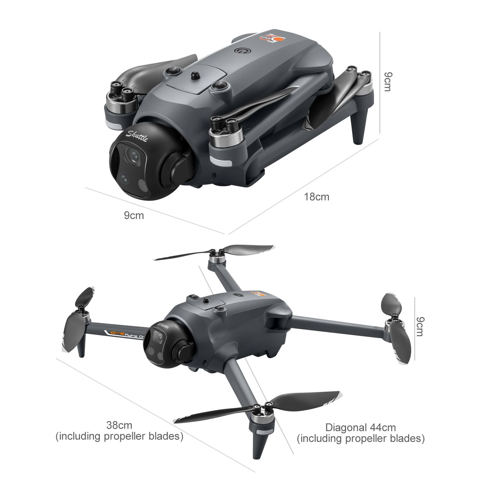 2026 New Design GPS Drone with 180° ESC Camera 5G Large Screen Remote Control Lifting and Obstacle Avoidance Head Brushless Power GPS Return for Amateur Players.