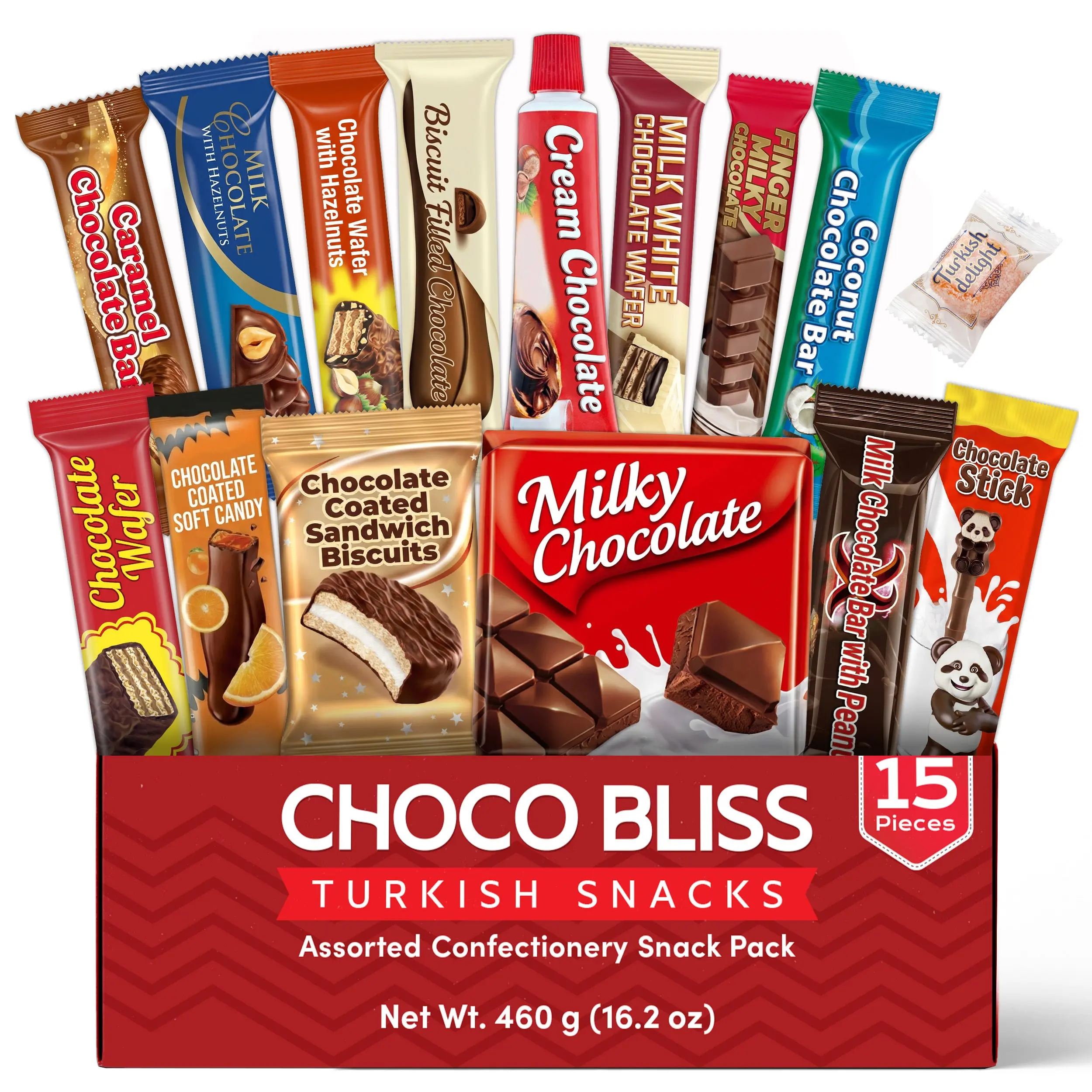 Eastanbul International Snack Box Gift, Turkish Chocolate Gift Box 15 Pieces