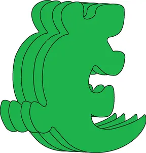 SHAPES ETC. Small Single Color Creative Foam Cut-Outs - Gecko
