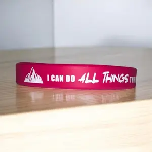 Religious Silicone Bracelet Christian Scripture Rubber Bible Verse for Adults