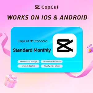 CapCut Standard Monthly PIan – 100GB Cloud, 550 AI Credits, Auto Captions