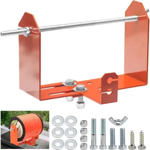 Commercial Trimmer Line Holder| Adjustable Width (4.5"-9.54")| with Mounting Hardware & Low Profile Steel Bracket for 3 Or 5 Pound Line Spool, Orange