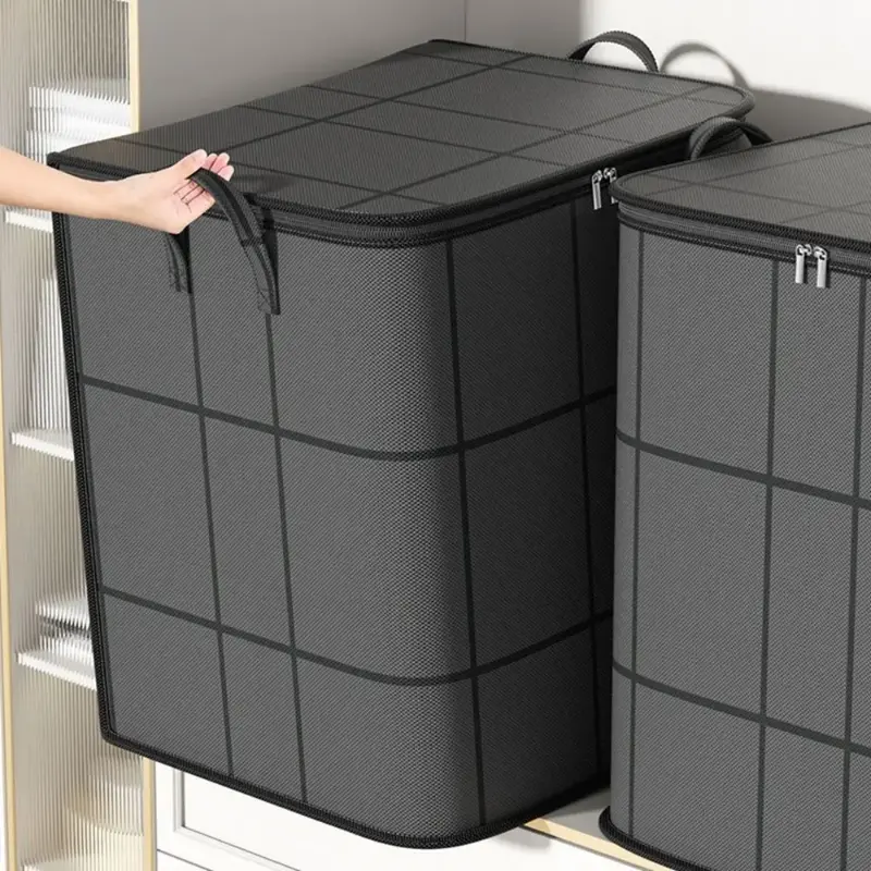 Non Woven Fabric Clothes Quilts Storage Bag Large Capacity Reinforced Handles Blanket Comforter Bags Dustproof Foldable