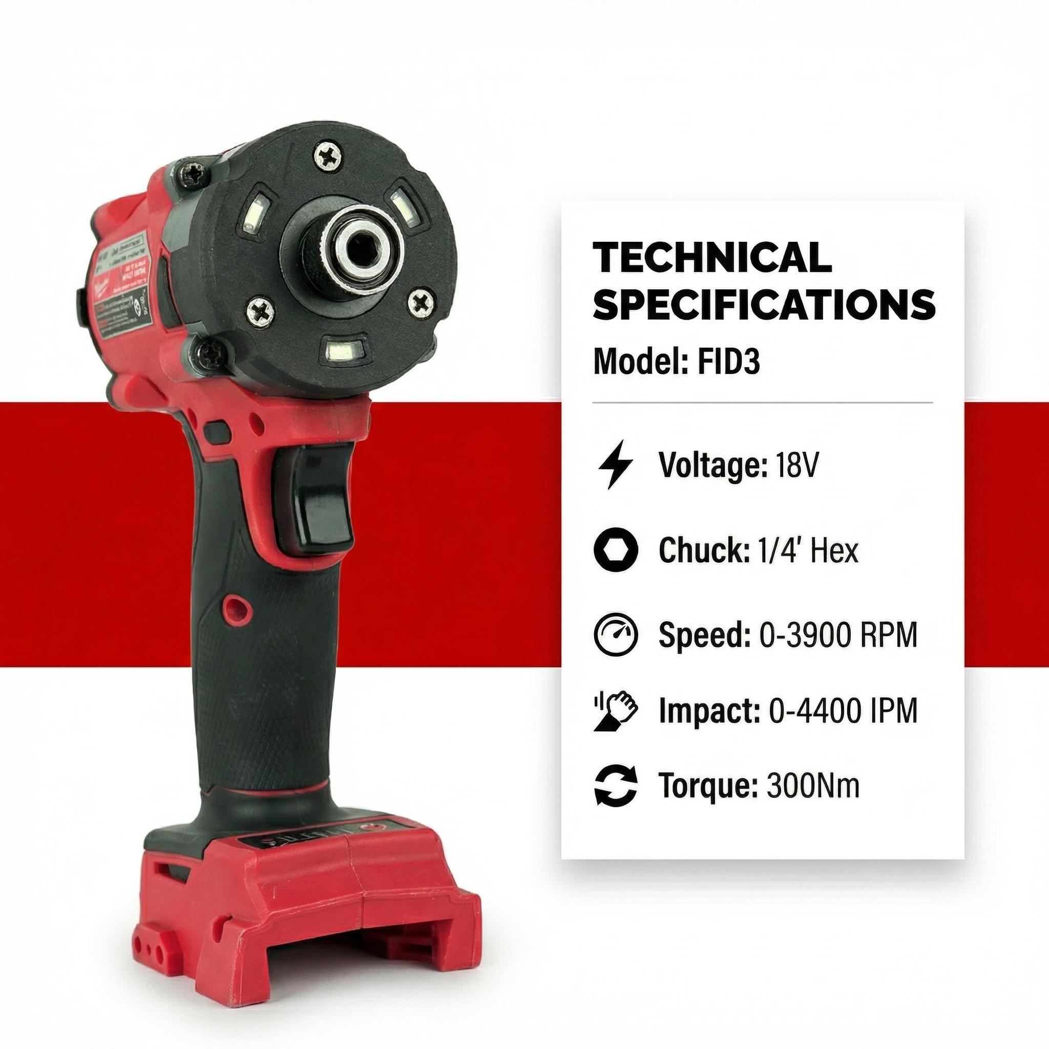 Milwaukee FID3 M18 Impact Driver for Auto Repair