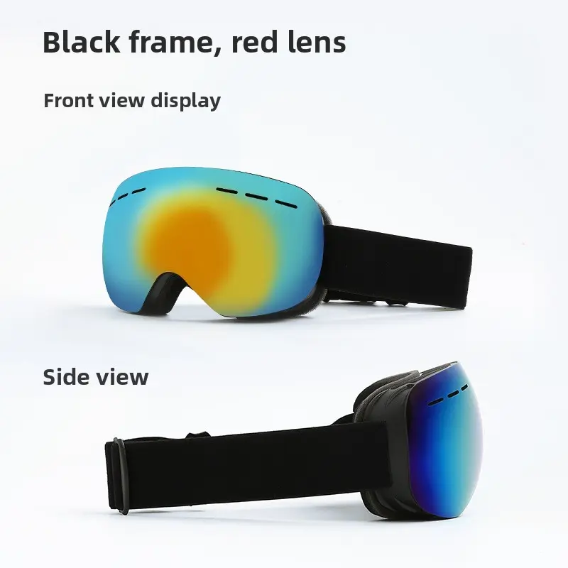 Black frame, red lens