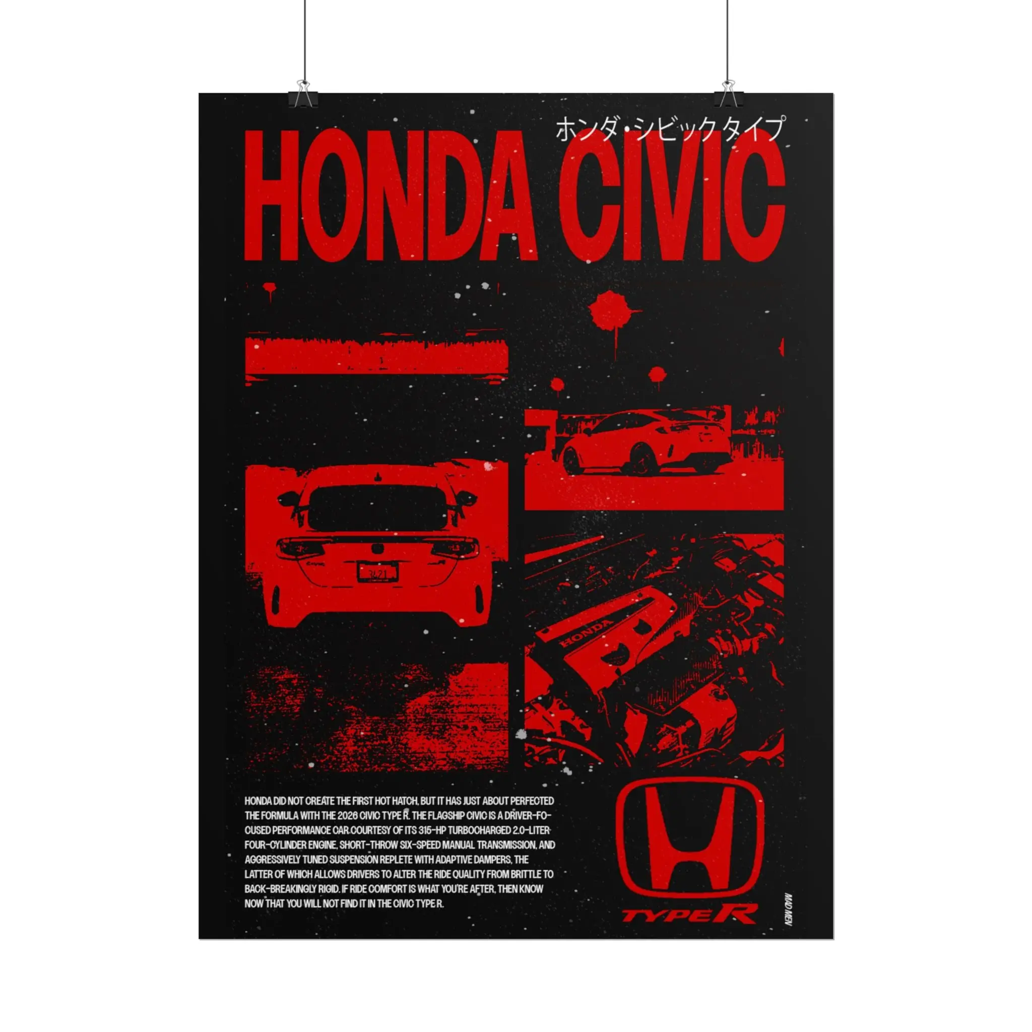 Honda Civic Type R Poster