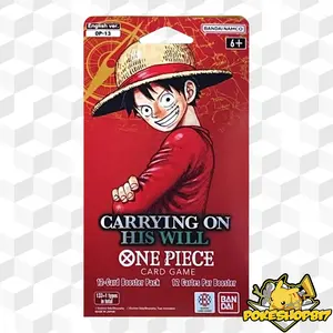 OP-13 Sleeved Carrying on His Will (ENG): Bandai One Piece Trading Card Games