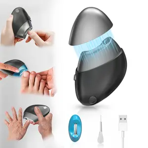 Electric Nail Clipper, Upgraded Toe Nail Clippers with Nail Scraps Storage, 2 Speeds, Magnetic Cover, Type-C Rechargeable, Safety Electric Nail File for Thick Toenails, Adult, Seniors Gift Manicure