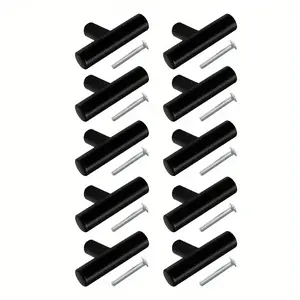 Modern Rectangular Cabinet Knobs and Pulls Set, Door Hardware, 50mm Long Single Hole Door Handles with Screws, Durable Metal Finish, Easy Installation