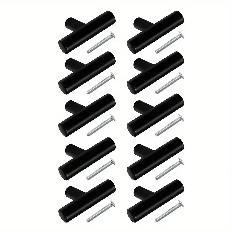 Modern Rectangular Cabinet Knobs, Bedroom Door Knobs, Closet Door Handle and Pulls Set, Door Hardware, 50mm Long Single Hole Interior Door Handles with Screws, Durable Metal Finish, Easy Installation