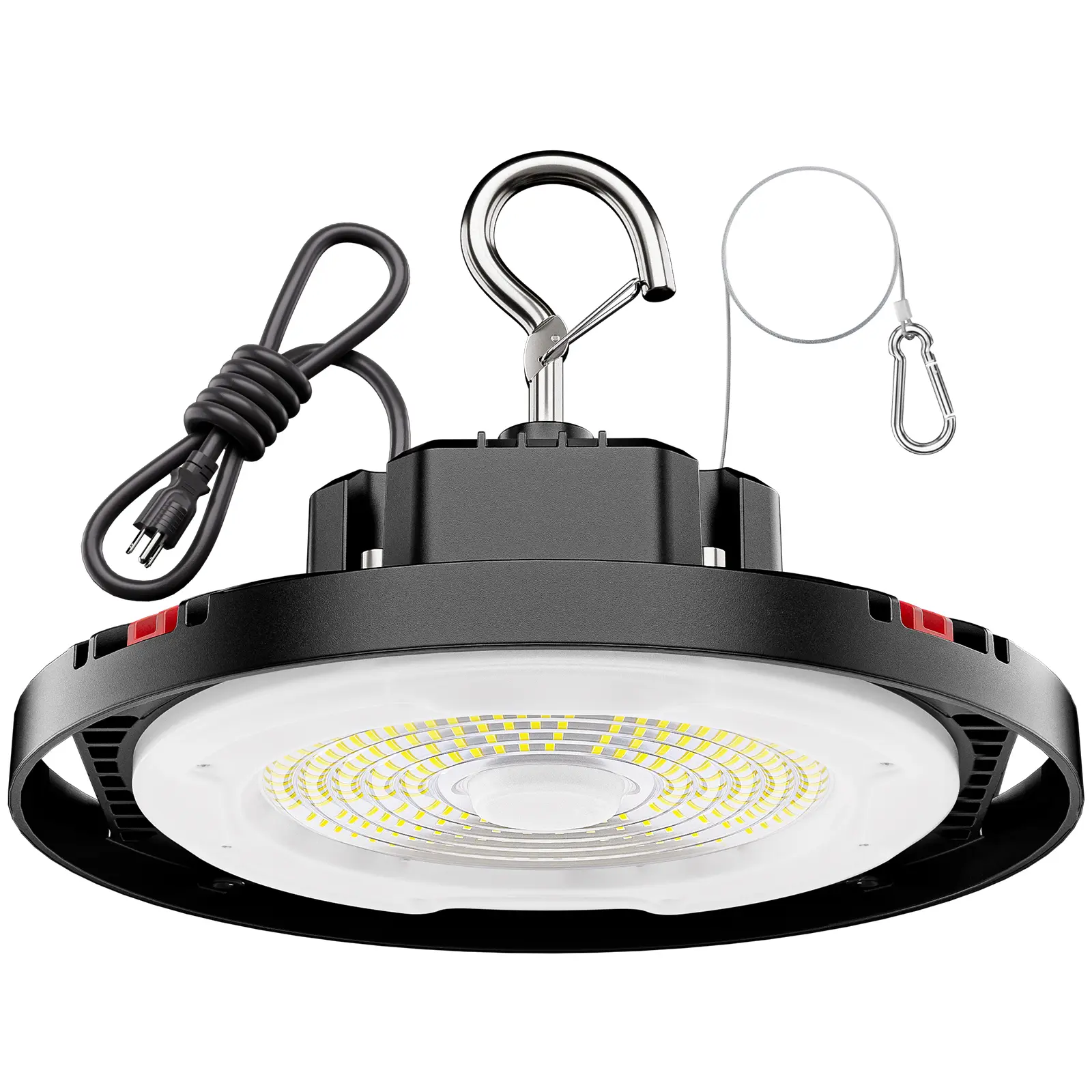 UFO LED High Bay Light, 24000LM Super Bright, 700W MH/HPS Equivalent, 5000K Daylight, US Plug with 6ft Cord, IP65 Waterproof Commercial Lighting for Warehouse, Factory, Garage, Father's Day Gift