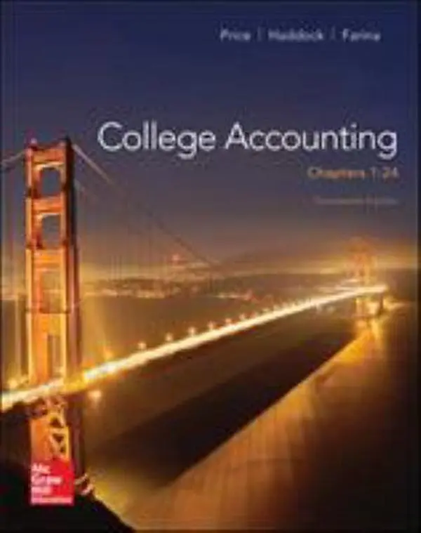 Used College Accounting (Chapters 1-24) Hardcover Book by John Price, Books