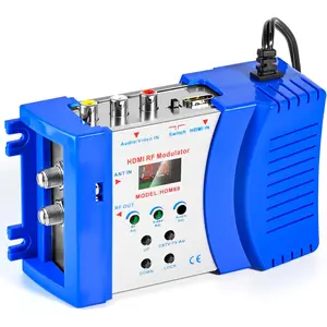 Hdmi to rf modulator vhf uhf av to rf coaxial converter cvbs rca hdmi to rf modulator for tv pal ntsc format for home tv switch audio video f female connectors