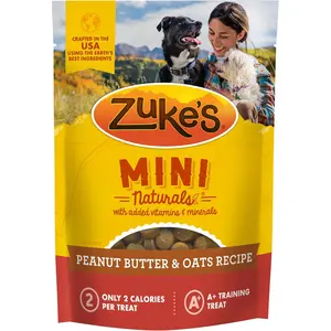 Zuke\u2019s Mini Naturals Dog Training Treats for Dogs, Pet Treats made with Real Peanut Butter, 16 oz. Resealable Pouch - 16 oz. Bag
