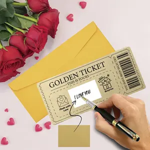 Scratch Card with Personal Message Field, 1/5/10pcs Romantic Evening Gift Voucher with Reveal, Perfect for Birthdays and Anniversaries, Custom Message Card