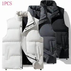 Men's  Vest Spring and Autumn Sleeveless Waistcoat Thick Warm Jacket for Casual Wear Menswear Tops