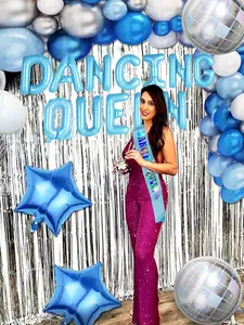 LaVenty Dancing Queen Balloons Banner Dancing Queen Bachelorette Party Decorations Mamma Mia Party Decoration Disco Party Decors 70s Decoration