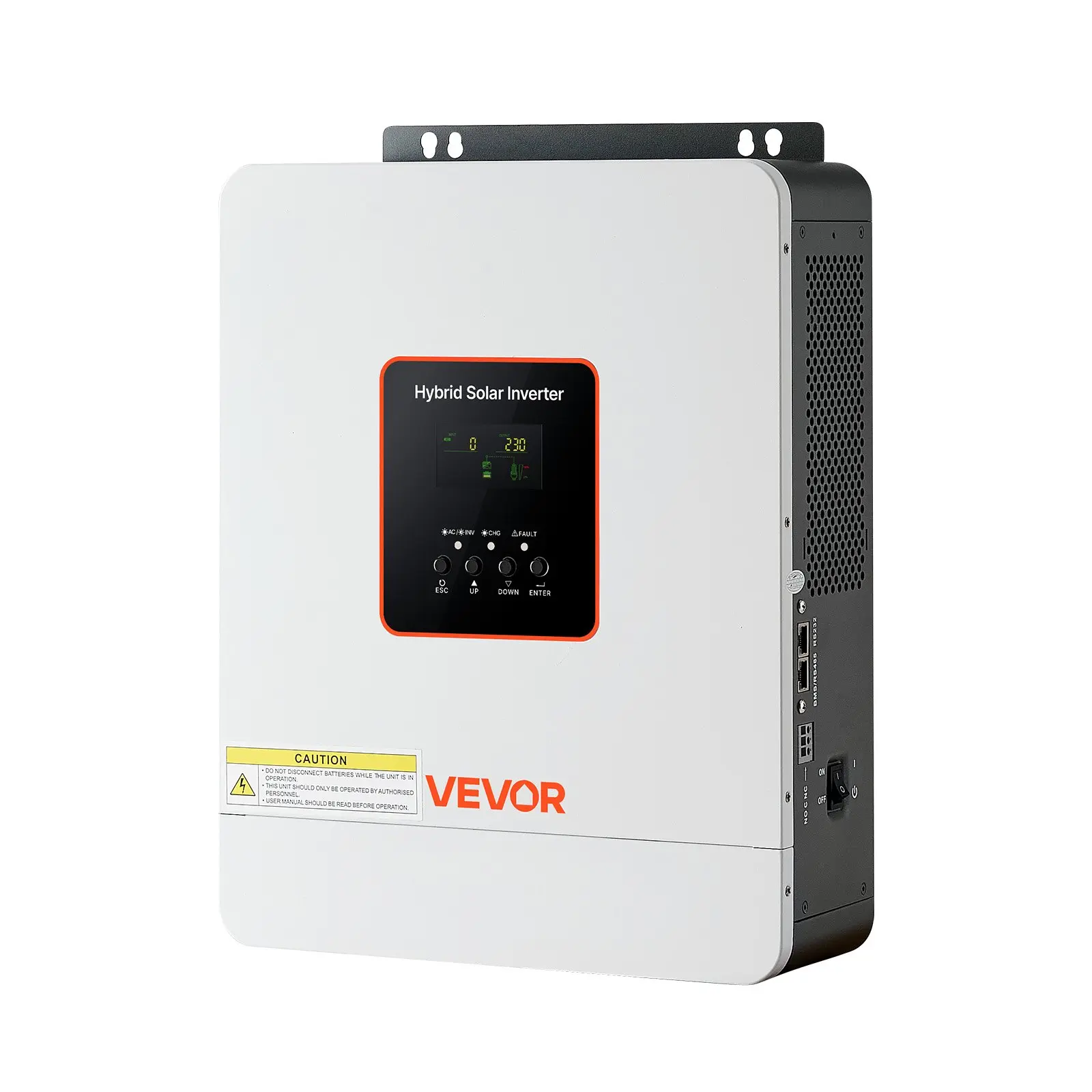 VEVOR 3000W Hybrid Solar Inverter, 24V DC to 230V AC, Pure Sine Wave Power Inverter, Built-in 80A MPPT Solar Controller, Compatible with Lead Acid Lithium Battery, for Home, Camper, Off-Grid, Inverter System, Solar Inverter Charger