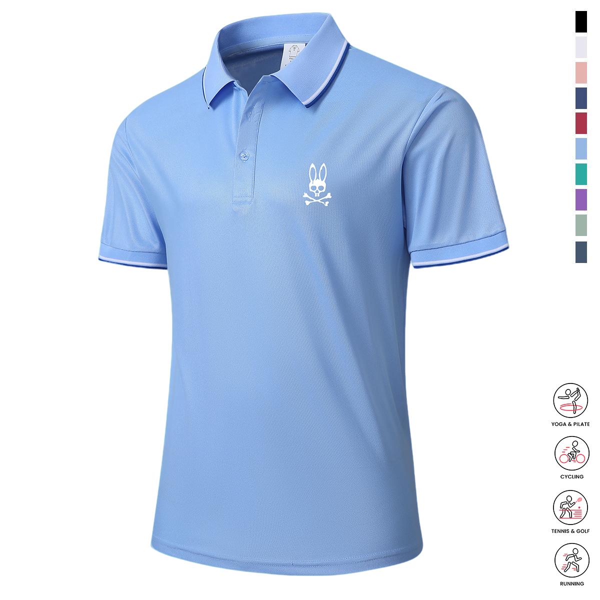 Men’s casual short-sleeve polo shirt set, 4 pieces, mixed colors; printed polo shirts, breathable and cool, suitable for all seasons—an ideal choice for holiday gifts. Men’s casual short-sleeve polo shirt set, 4 pieces, mixed colors; printed polo shirts, breathable and cool, suitable for all seasons—an ideal choice for holiday gifts.