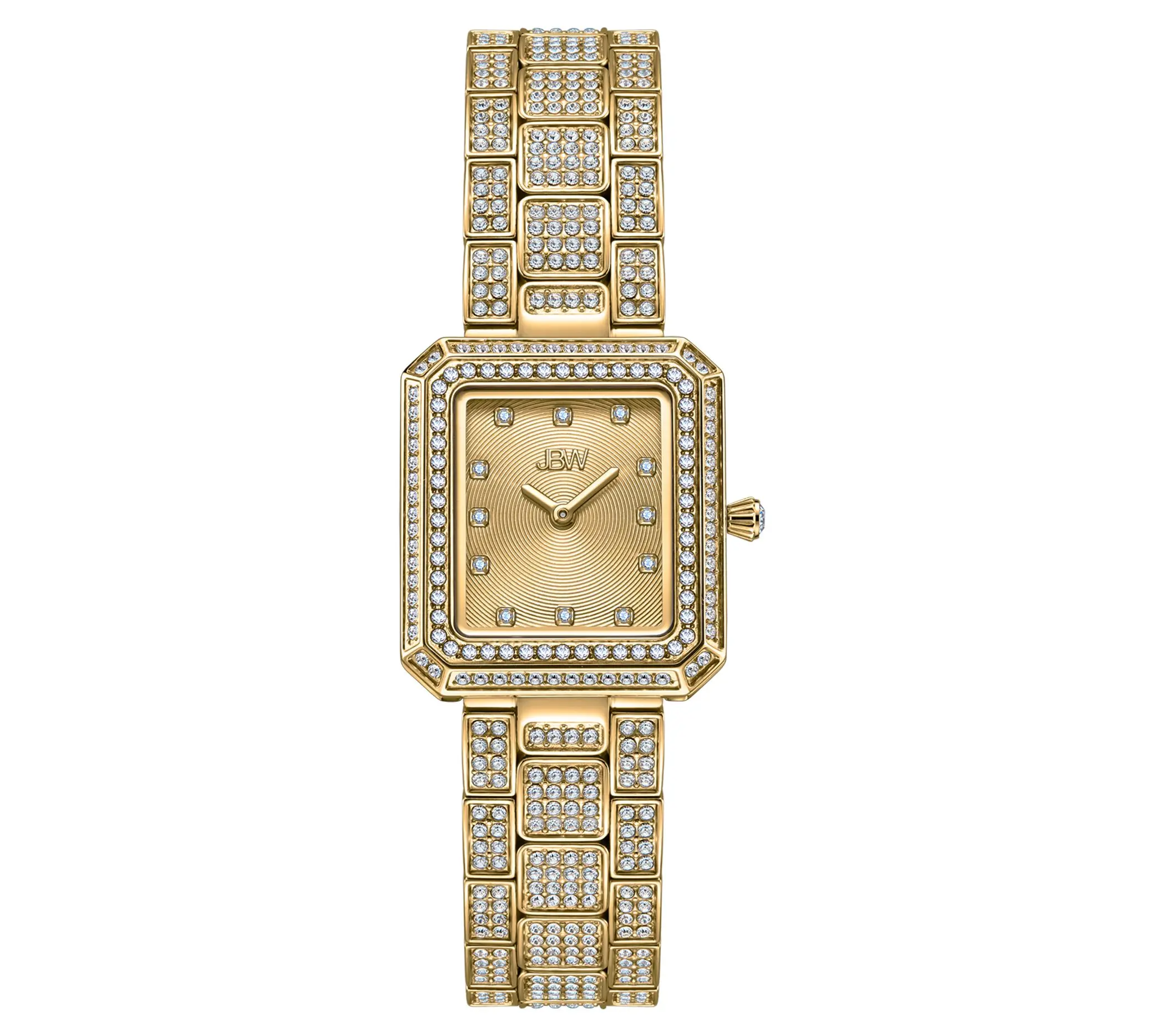 JBW Women's Arc 18K Gold Plated Diamond Accent Watch