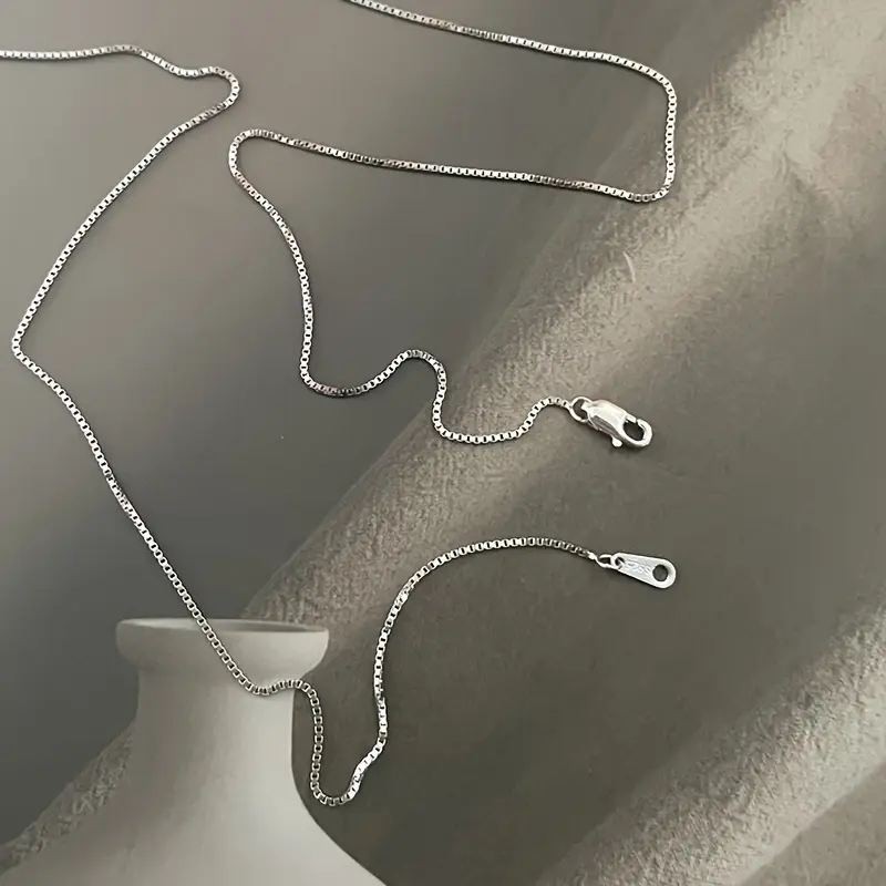 925 Sterling Silvery Women's Necklace, Exquisite And Durable, Available In Sizes 16/ 18/ 20/ 22/ 24inch Cm, An Ideal Choice for Pendant Matching
