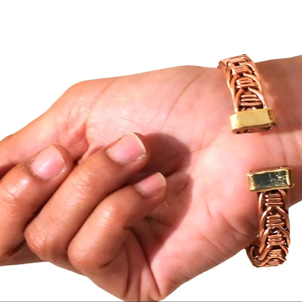 Braided Cooper Bracelet made in Kenya - Unisex - Adjustable
