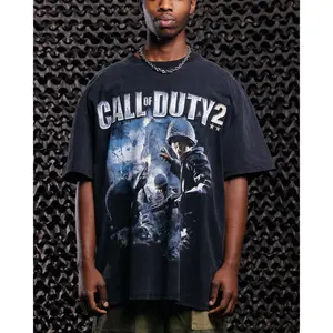 73Studio X Call Of Duty Call Of Duty 2 Vintage T-Shirt Black Acidwash