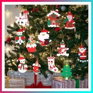 12pcs Mini Snowman Christmas Clay Pendant Ornament Traditional Christmas Tree Decorations Winter Bulk Figurine Family Dolls Hanging Ornaments Gift Holiday Stocking Stuffers Wreath Mantel Garland Decor