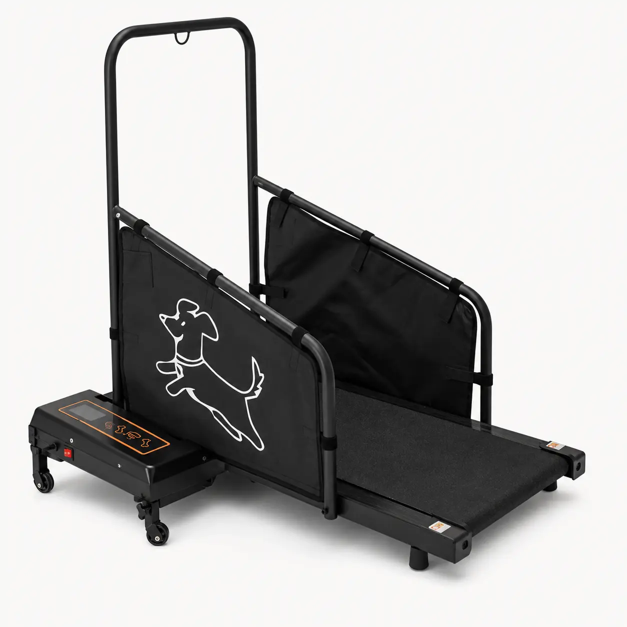 Dog Treadmill for Small & Medium Dogs, Indoor Pet Running Machine with Safety Side Panels, LCD Display, Wheels & Handle, Dog Pacer Treadmill for Exercise, Weight Control, Rainy Days & Home Training
