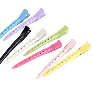 16-Piece Colorful Seamless Hair Clips,  Duckbill Forehead Clips , Alloy Styling Clips for Bangs & Side Hair,Hair Accessories