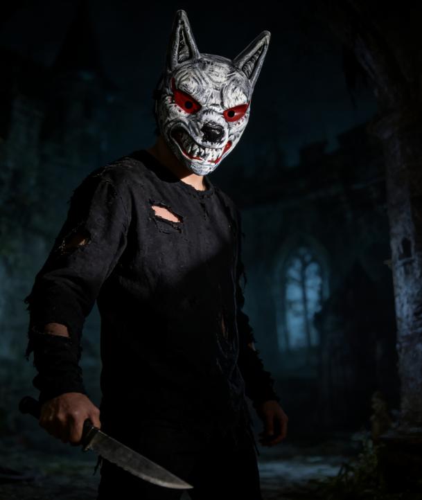 New Wolf King Wolf Face Mask Halloween Makeup Ball Dress Up COS Funny Horror Mask Bar Party Mask creative prank gift