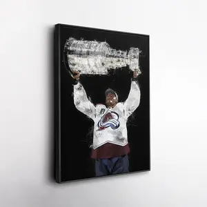 Cale Makar Carries the Stanley Cup Wall Art ? Colorado Avalanche NHL  Print, Hockey Decor, Framed Poster, Fan Gift ( Unframed - Print Only )