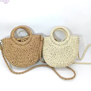 Women's 2026 New Fresh Sweet Straw-Woven Handbag, Handmade Braided Beach Tote, Lightweight Breathable Summer Bag, Fashion Versatile Design for Beach Outfits, Vacation, Daily Outings,summervibes