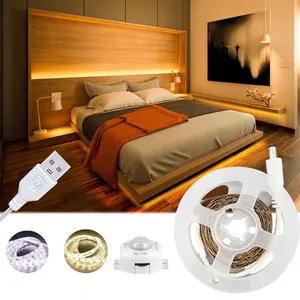 USB Powered Motion Sensor LED Light Strip, LED Light Strip with Remote Control, Suitable for Stairs, Closets, Kitchens, Bedrooms, Corridors