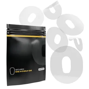 Adhesive Patch Compatible With Dexcom G6 Patches Waterproof & Sweatproof Cutout  Lasts 10-14 Days Continuous Glucose Monitor Cgm Sensor Cover - 20 Pack Clear