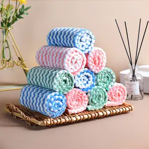 10 Counts Kitchen Dish Towels, Super Absorbent Washing Dishes Kitchen Towels, Soft Dish Rags for Drying Dishes Kitchen Cleaning Clothes, Random Color