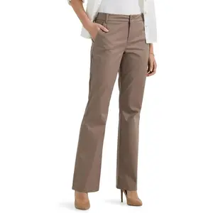 Womens Wrinkle Free Mid Rise Bootcut Pant
