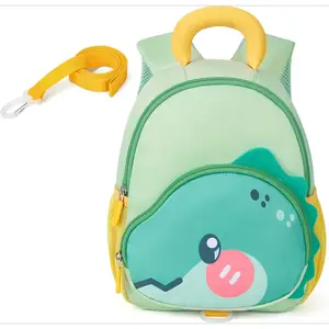 SQ-CPB002 Toddler Backpack for Boys 2-4 Cute 3D Kids Backpack Dinosaur Small Pre-K Backpacks Water-Resistant for Preschool Kindergarten with Toddler Leash, Chest Buckle