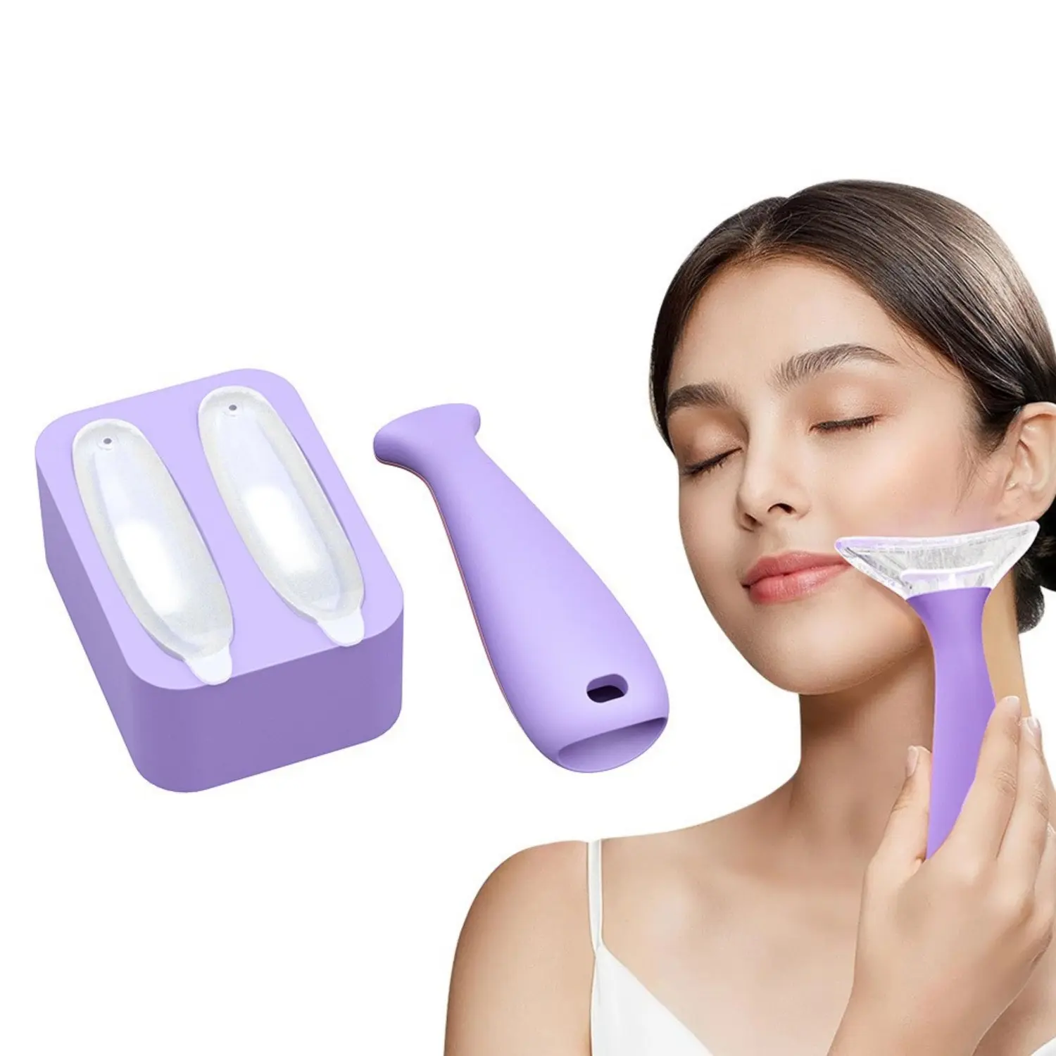 Ice Roller & Face Razor Skincare Set for Puffiness Relief, Removes Peach Fuzz & Boosts Serum Absorption - Reusable Facial Tool for All Skin Types, Perfect Gift