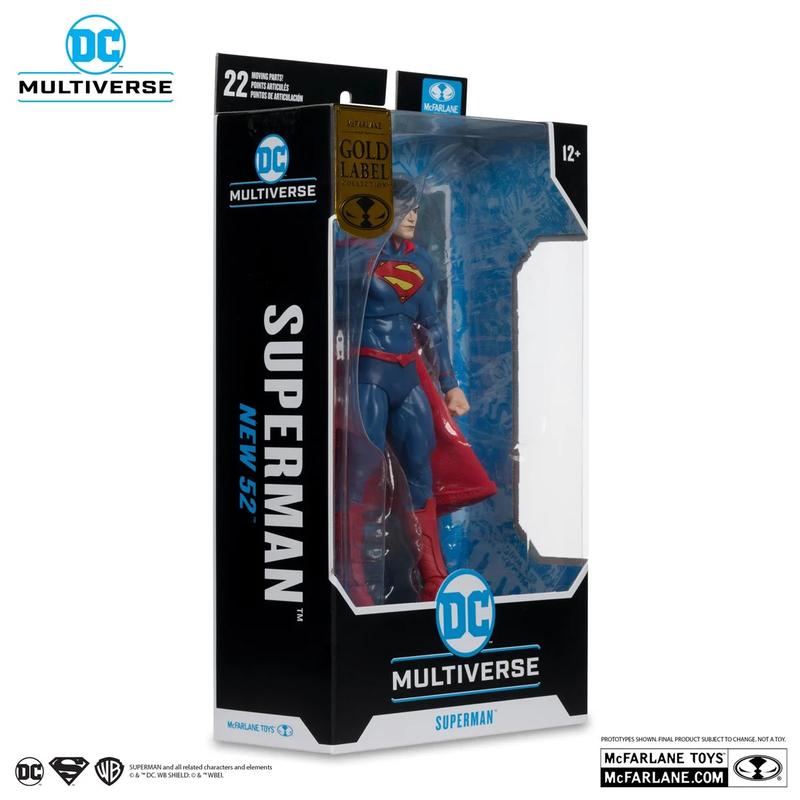 DC Multiverse Superman New 52 7-Inch Scale Action Figure Gold Label Exclusive Collectible for Fans and Collectors