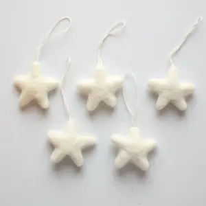 Felted Wool Mini Star Ornaments