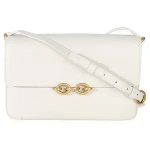 Cream Smooth Calfskin Le Maillon Satchel