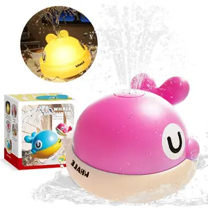 Baby whale bath toys, whale bath toy sprinklers, bathtub water toys when babies take a bath, safe and fun colorful interactive toys for infants and children over 18 months old,