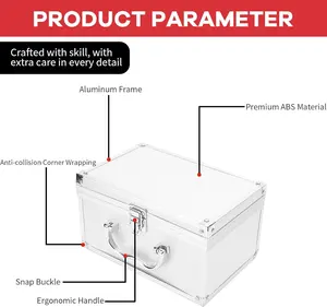 Aluminum Tool Box, Portable Aluminum Case, Portable Display Case, 230x150x125mm Small Carrying Jewelry Box Display Instrumentation Toolbox