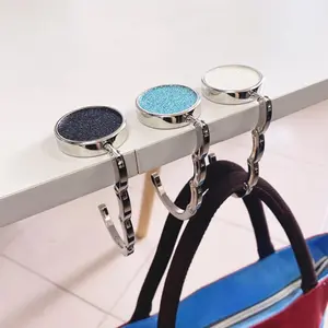 3-Pack Foldable Bag Hook, Portable Desktop Handbag Hanger, Women's Home Organizer Tool, Space-Saving Design, Easy-To-Use